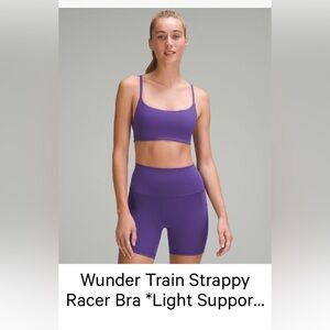 Lululemon Wunder Train racer bra